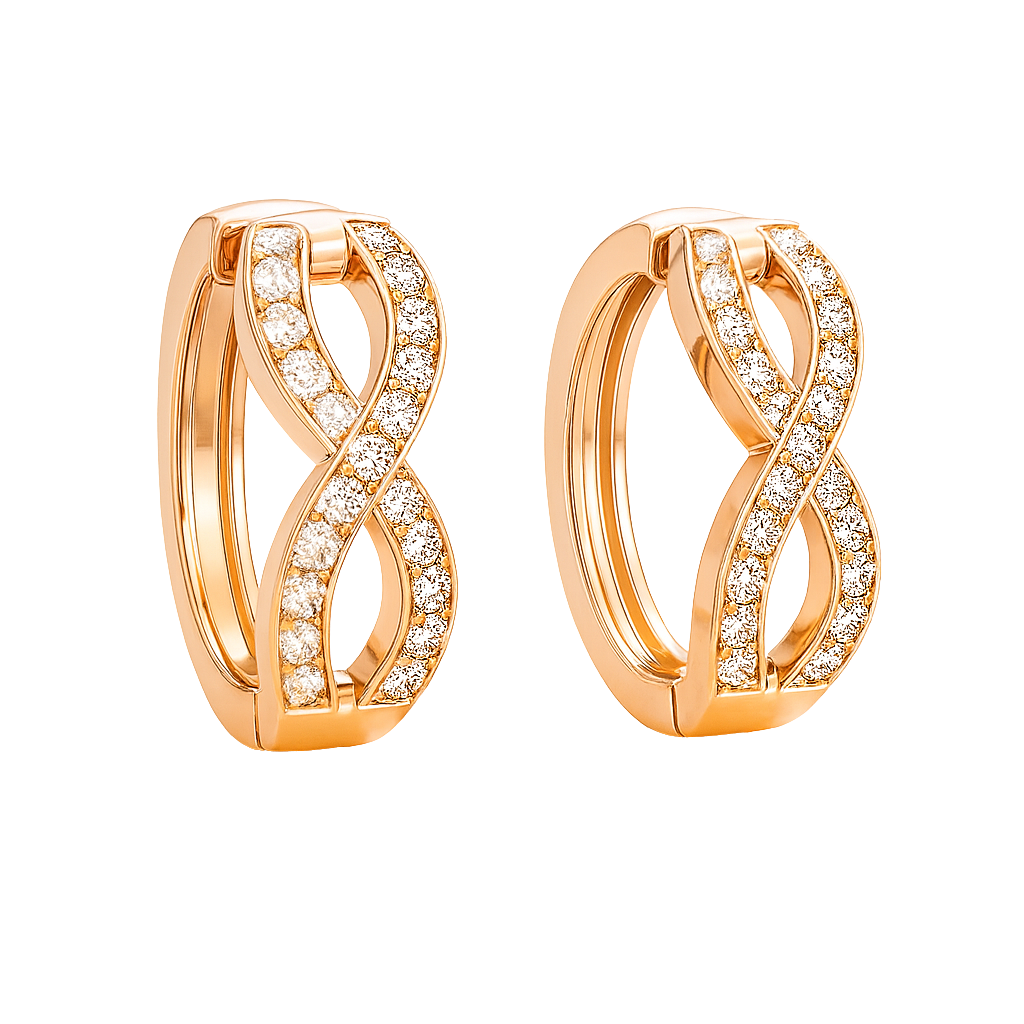 IMPERARI INFINITA – DIAMOND EARRINGS ROSE GOLD